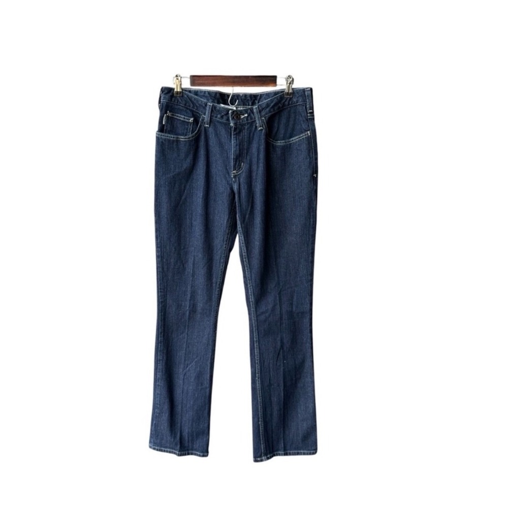 Carhartt Jeans Pants Womens Original Fit Straight Leg Dark Blue Wash Indigo 8